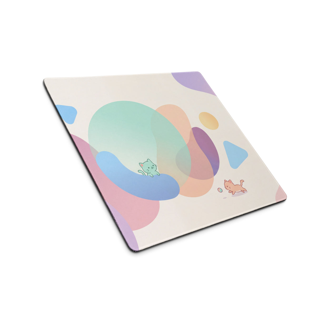 Pastel Kitty Mouse Pad Gaming Desk Mat With Cute Colors