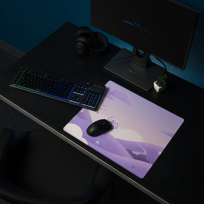Lavender Galaxy Girl Gaming Mouse Pad Cute Theme