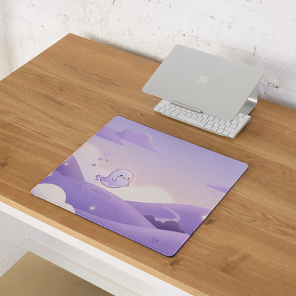 Lavender Galaxy Girl Gaming Mouse Pad Cute Theme