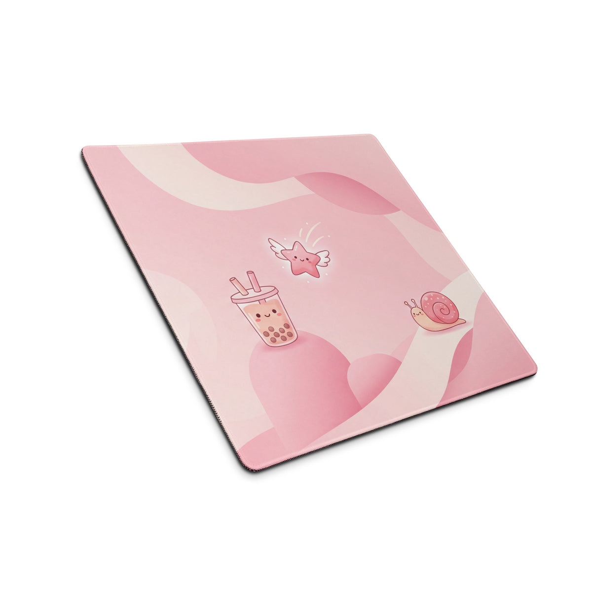 Pink Cute Cloud Bubble Tea Mouse Pad For Gamer Girl