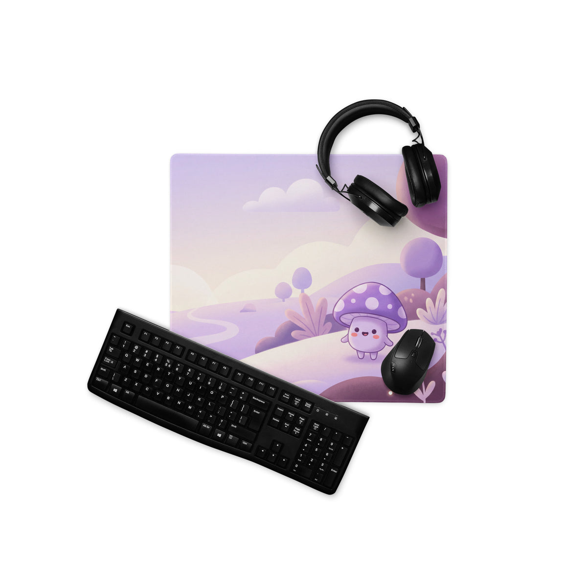Cute Purple Cloud Galaxy Mouse Pad With Playful Design