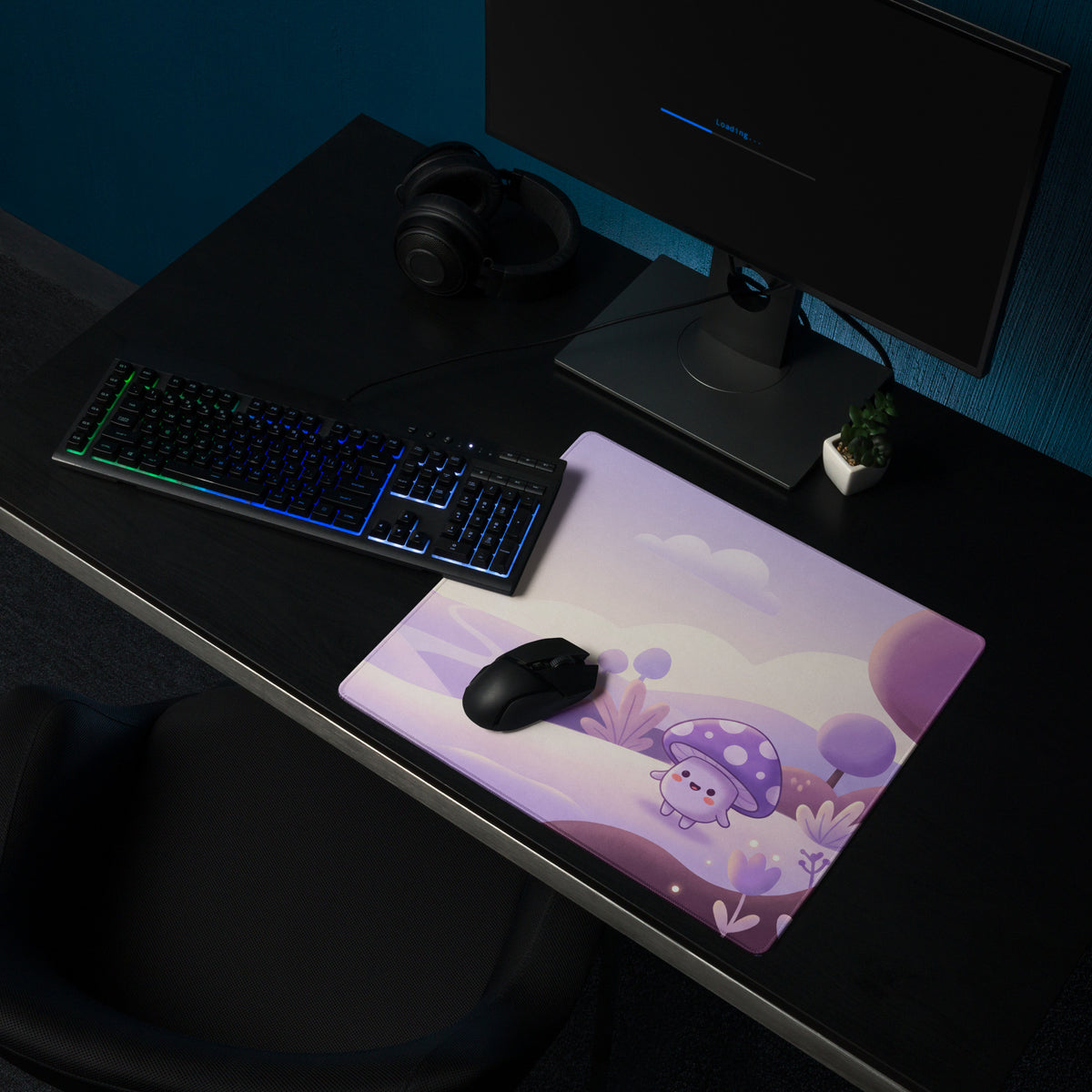 Cute Purple Cloud Galaxy Mouse Pad With Playful Design