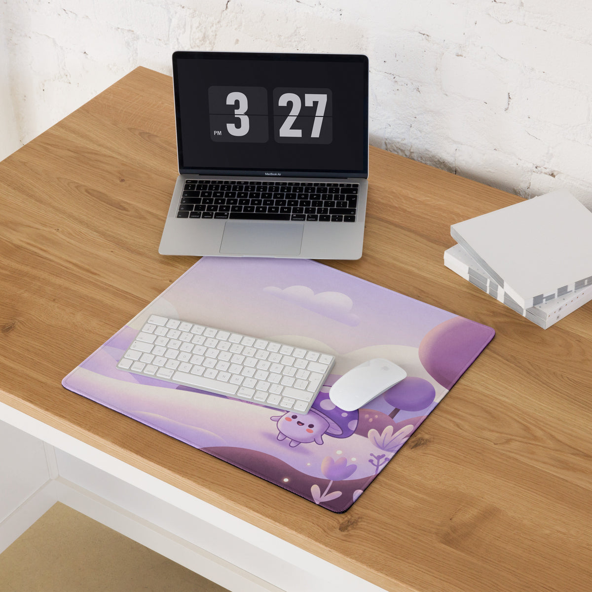 Cute Purple Cloud Galaxy Mouse Pad With Playful Design