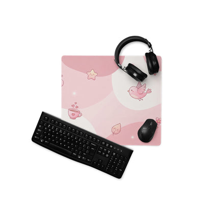 Pink Cute Cloud Hearts Gaming Mouse Pad