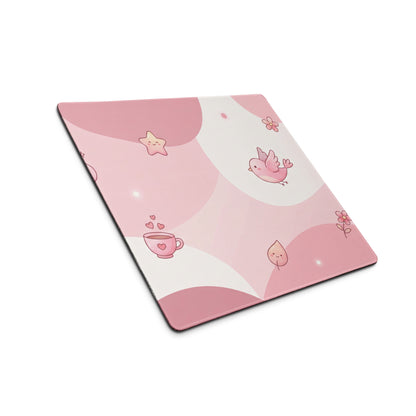 Pink Cute Cloud Hearts Gaming Mouse Pad