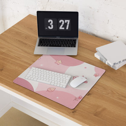 Pink Cute Cloud Hearts Gaming Mouse Pad
