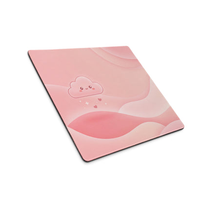 Pink Large Gaming Mouse Pad Cute Clouds And Bunnies