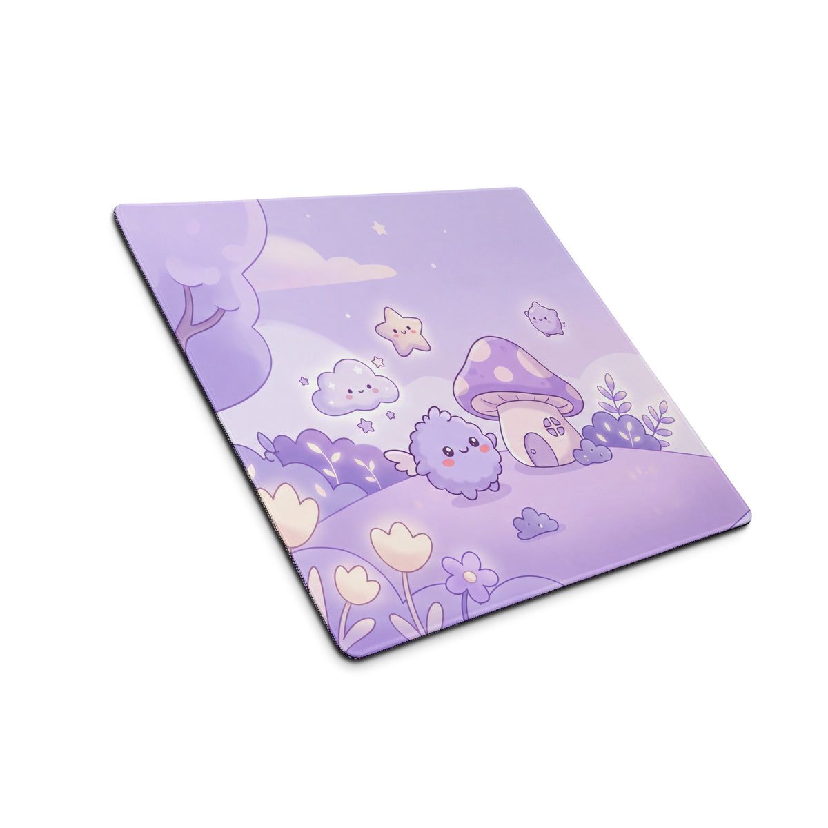 Cute Purple Galaxy Girly Gaming Mouse Pad