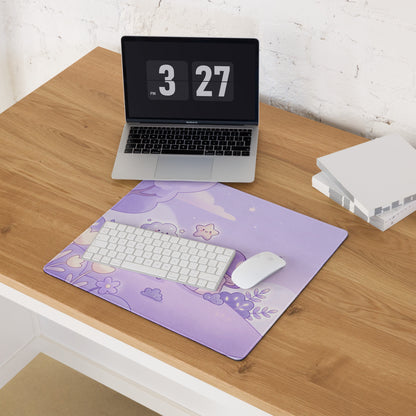 Cute Purple Galaxy Girly Gaming Mouse Pad