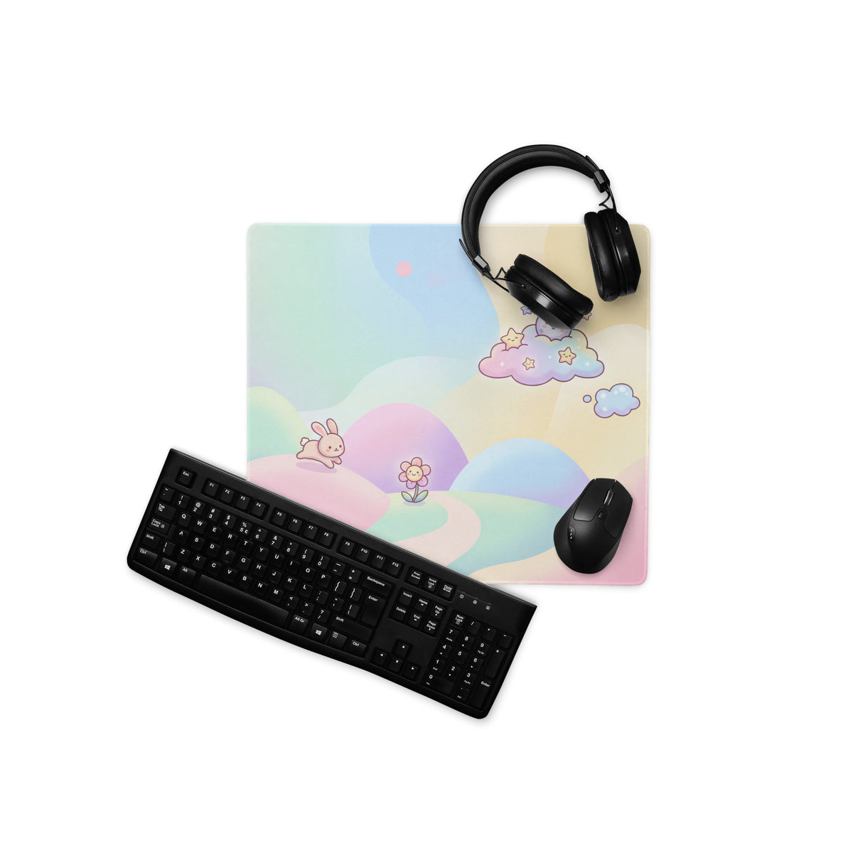 Pastel Cute Galaxy Gaming Mouse Pad