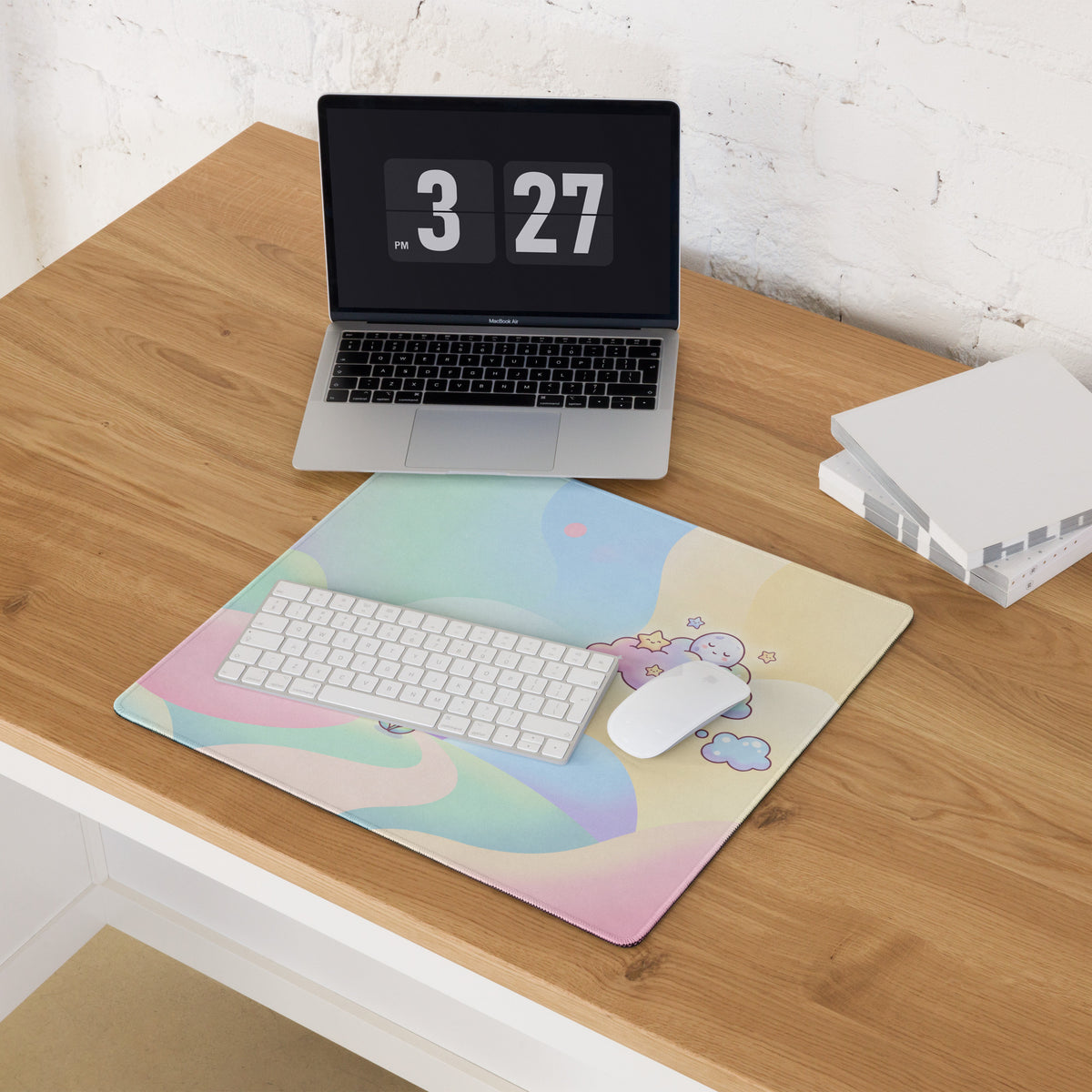 Pastel Cute Galaxy Gaming Mouse Pad