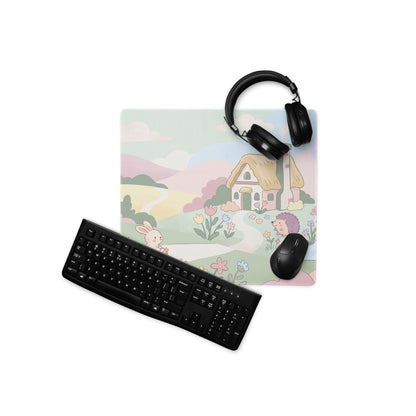 Pastel Cute Garden Mouse Pad With Soft Edges