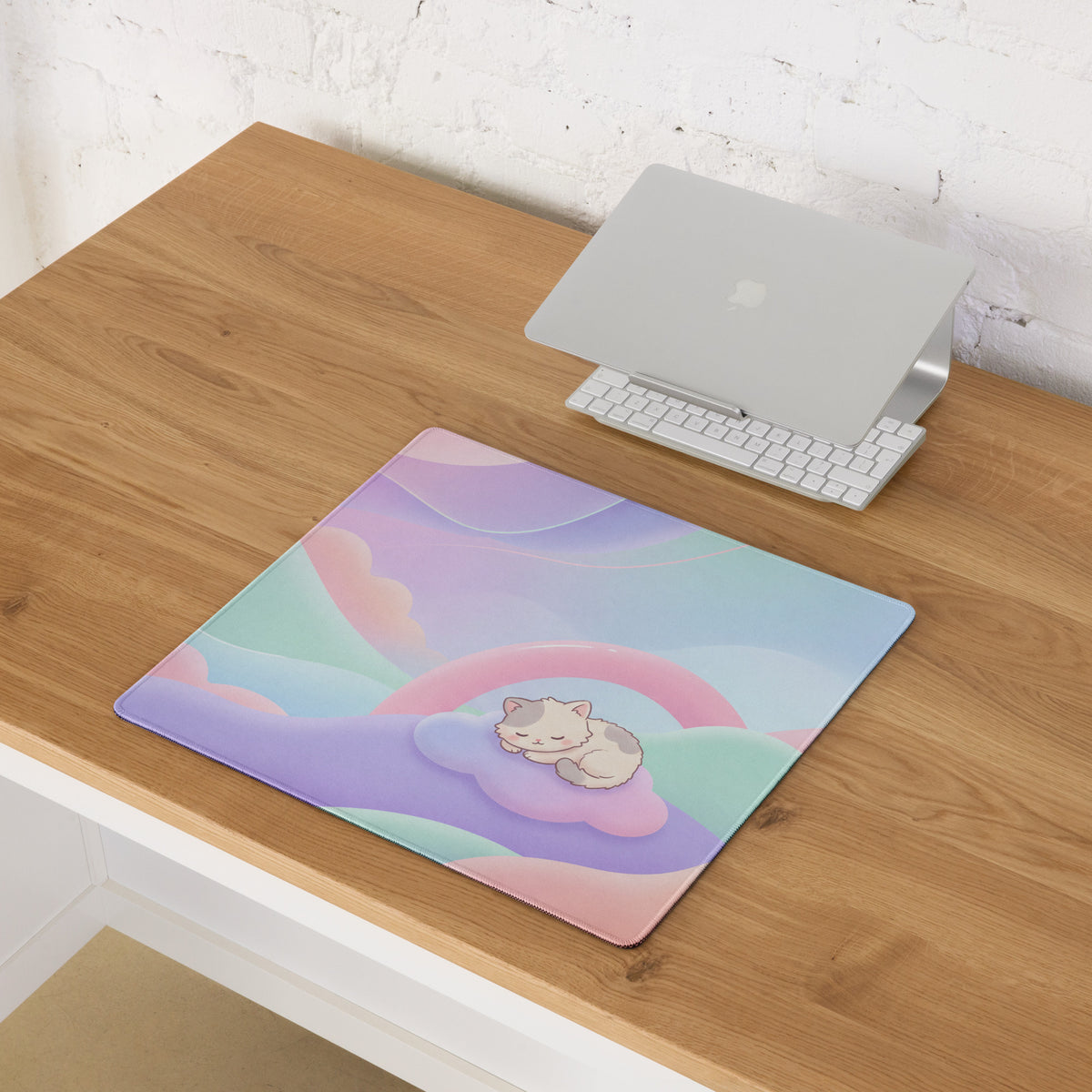 Pastel Rainbow Cute Gaming Mouse Pad