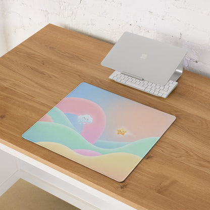 Pastel Rainbow Cute Mouse Pad Girly Design