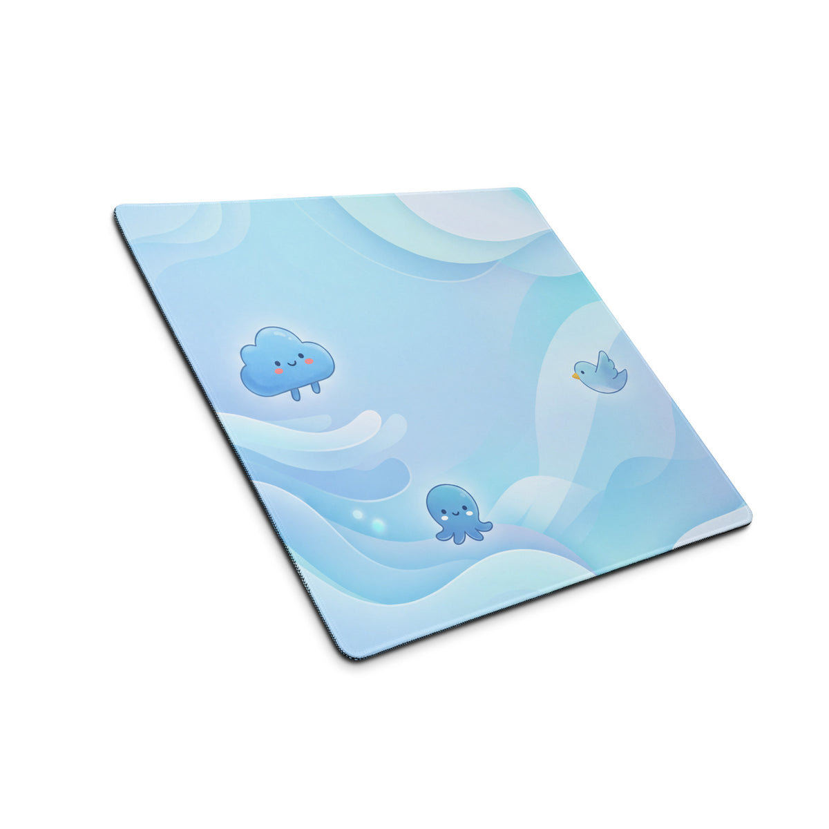 Pastel Blue Cute Cloud Gaming Mouse Pad