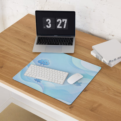 Pastel Blue Cute Cloud Gaming Mouse Pad