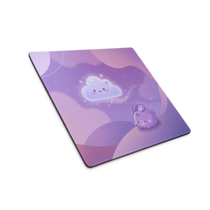 Lavender Galaxy Cute Mouse Pad With Clouds Butterflies