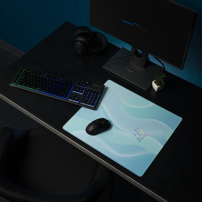 Pastel Blue Cute Cloud Gaming Mouse Pad