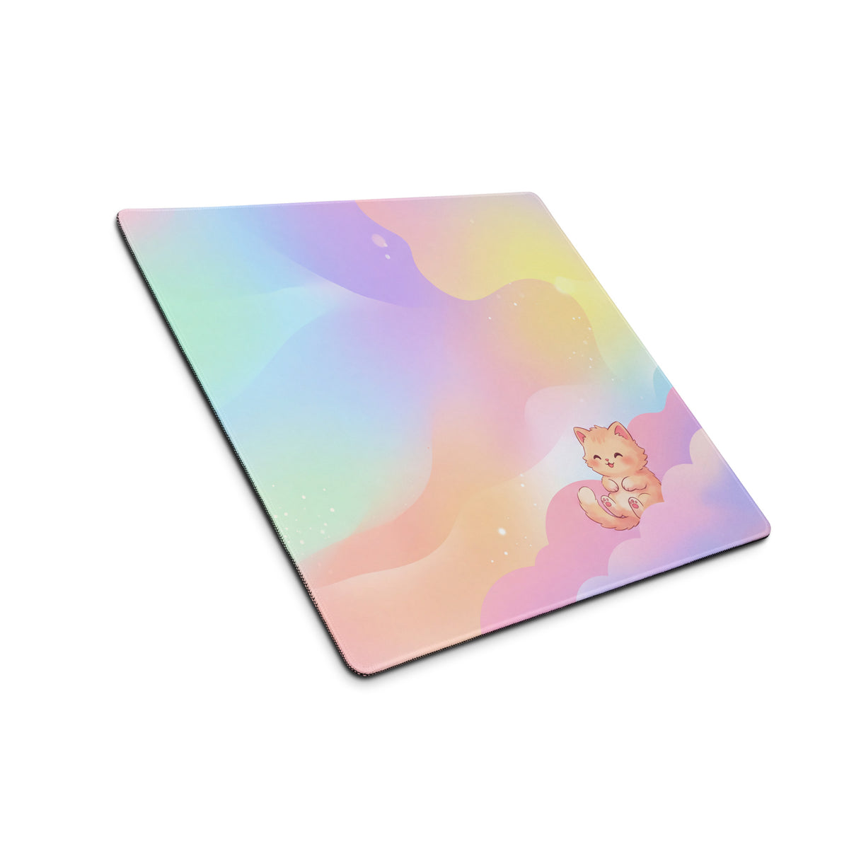 Pastel Rainbow Cute Kittens Gaming Mouse Pad