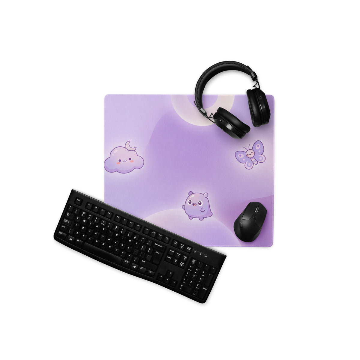 Lilac Cute Galaxy Gaming Mouse Pad