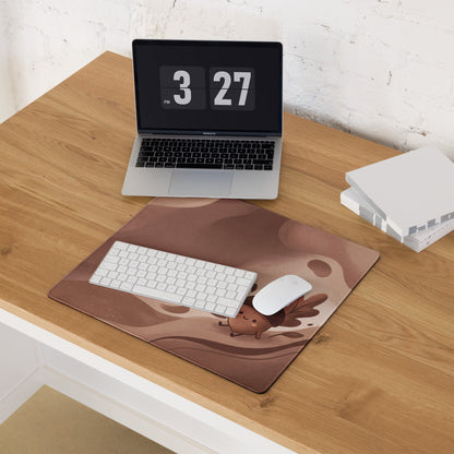 Pink Cute Gaming Mouse Pad With Cute Clouds Design