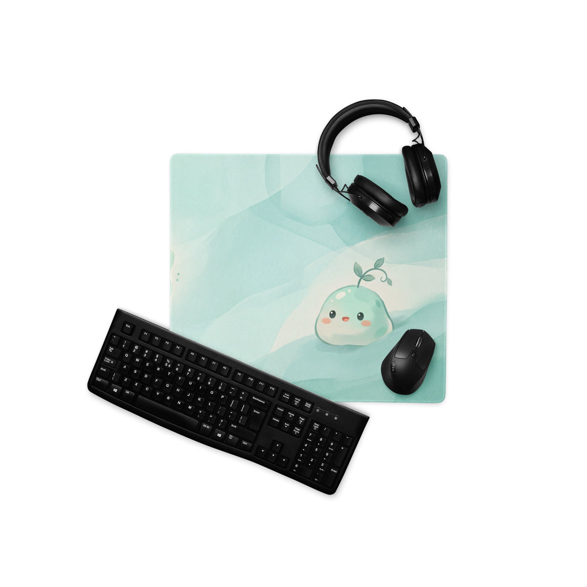 Pastel Blue Cute Galaxy Gaming Mouse Pad