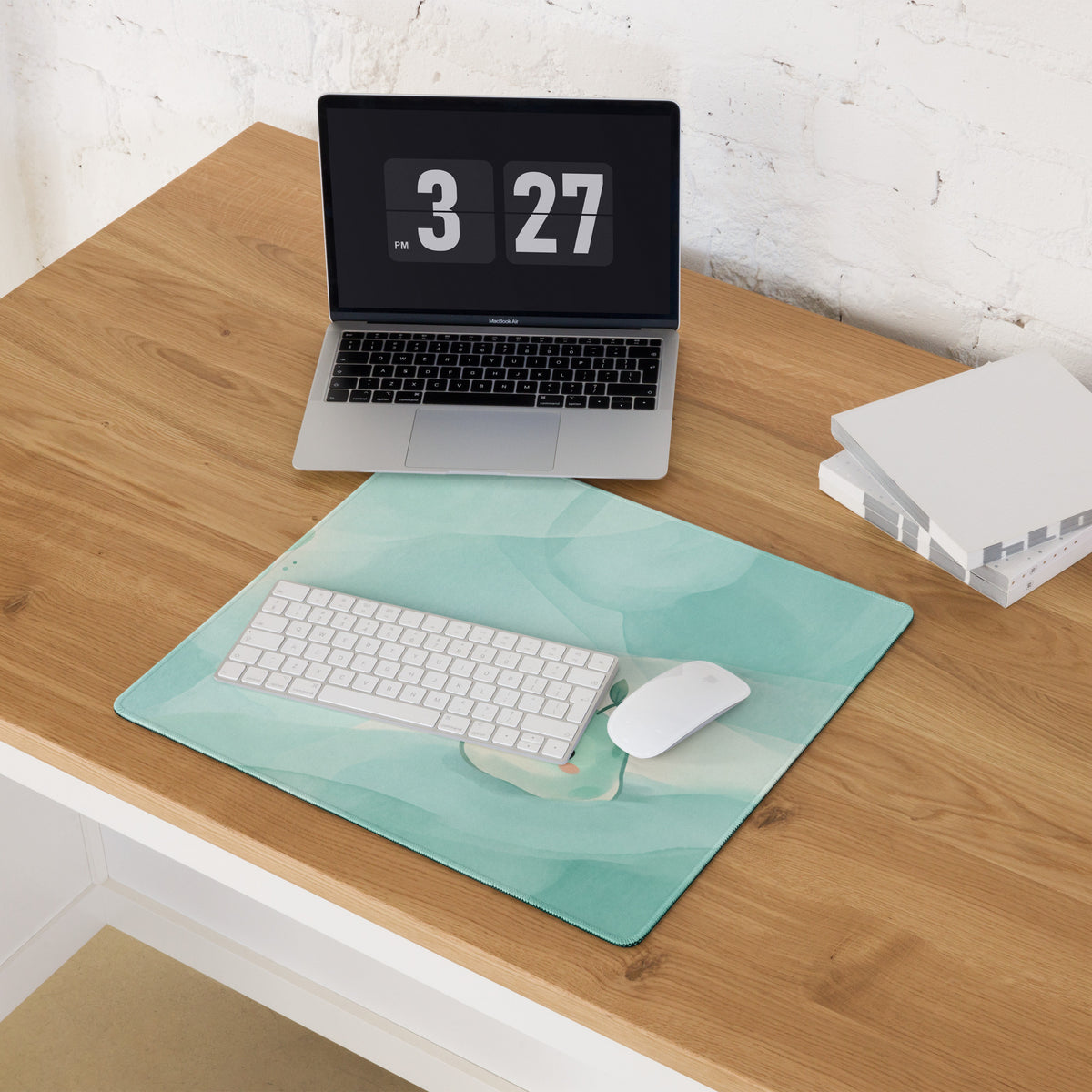 Pastel Blue Cute Galaxy Gaming Mouse Pad
