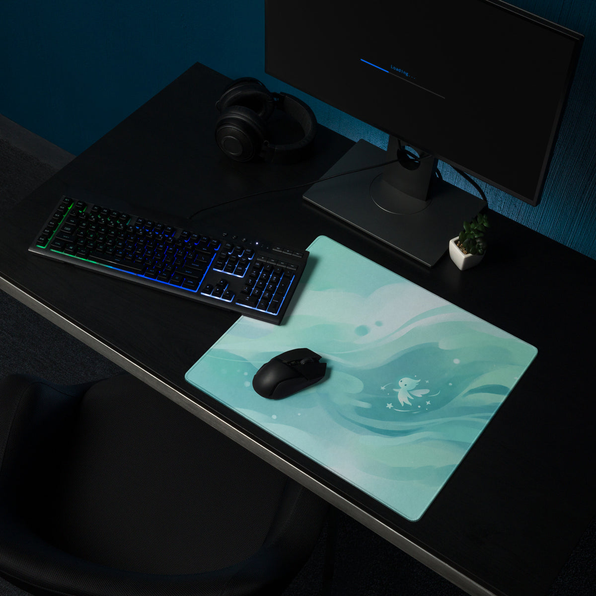 Girly Mint Green Gaming Mouse Pad