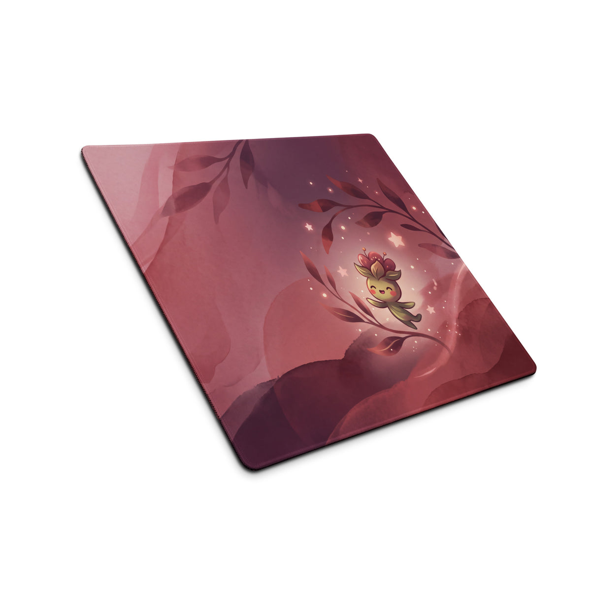 Cute Pink Galaxy Gaming Mouse Pad With Cloud Characters