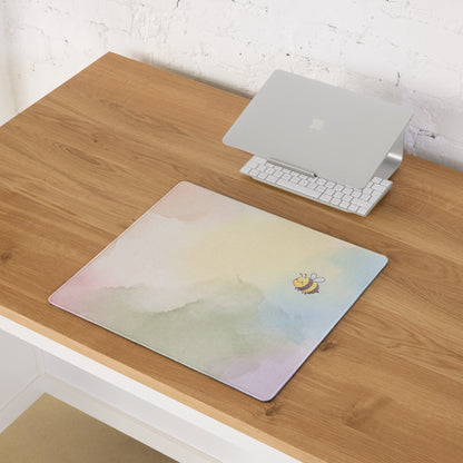 Pastel Rainbow Cute Bees Snails Gaming Mouse Pad