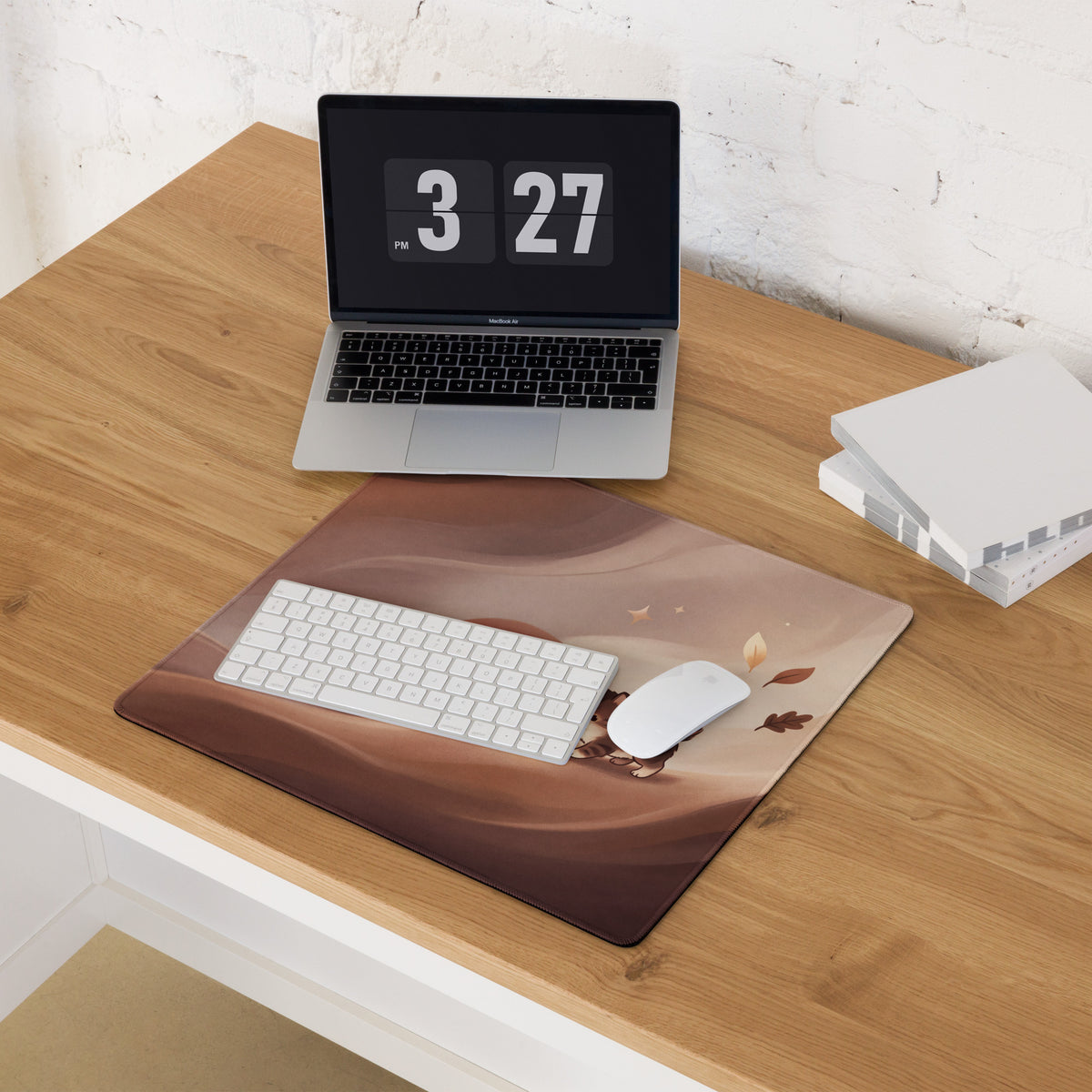 Cute Chocolate Brown Cat Themed Gaming Mouse Pad