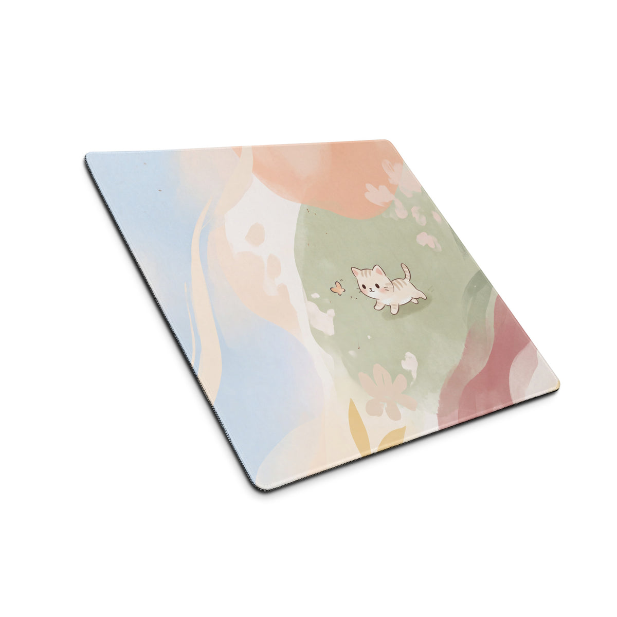 Pastel Rainbow Cute Kitty Gaming Mouse Pad