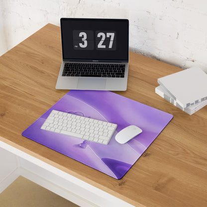 Purple Galaxy Cute Mouse Pad With Clouds And Bunnies