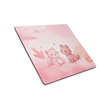 Pink Cute Cats Gaming Mouse Pad For Cozy Play