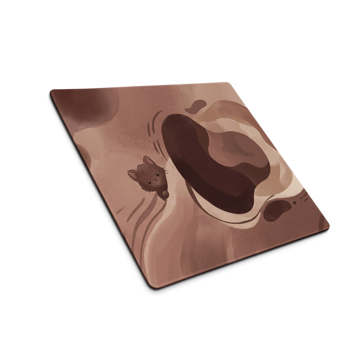 Cute Brown Camo Cat Theme Gaming Mouse Pad
