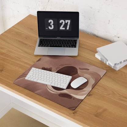 Cute Brown Camo Cat Theme Gaming Mouse Pad