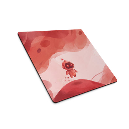 Cute Pink Gaming Mouse Pad With Hearts Design