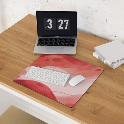 Cute Pink Gaming Mouse Pad With Hearts Design
