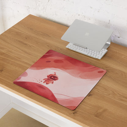 Cute Pink Gaming Mouse Pad With Hearts Design