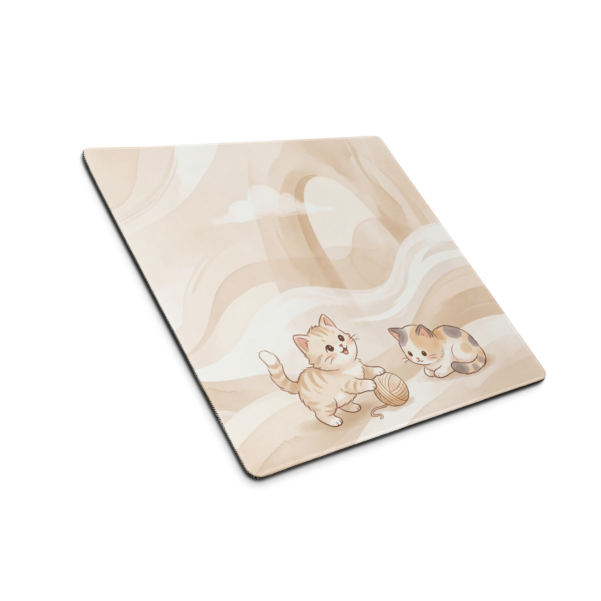 Pastel Pink Cute Cats Gaming Mouse Pad