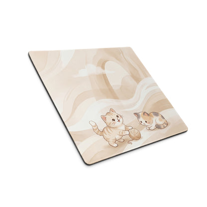 Pastel Pink Cute Cats Gaming Mouse Pad
