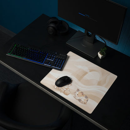 Pastel Pink Cute Cats Gaming Mouse Pad