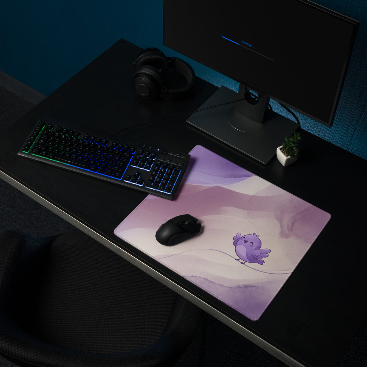 Pastel Purple Cute Cloud Gamer Mouse Pad