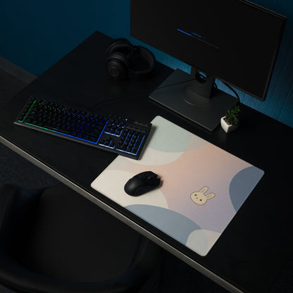 Pastel Cute Bunny Mouse Pad Large Non Slip Gaming Desk Mat
