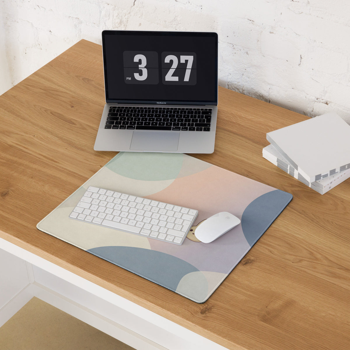 Pastel Cute Bunny Mouse Pad Large Non Slip Gaming Desk Mat