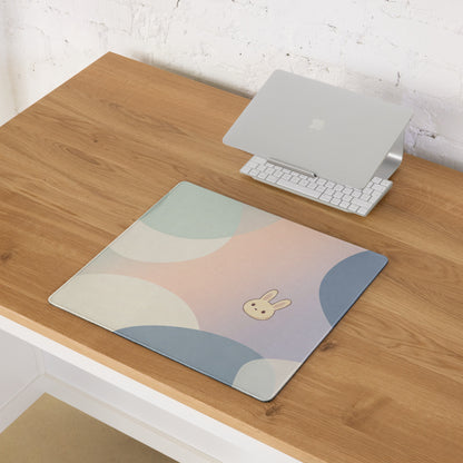 Pastel Cute Bunny Mouse Pad Large Non Slip Gaming Desk Mat