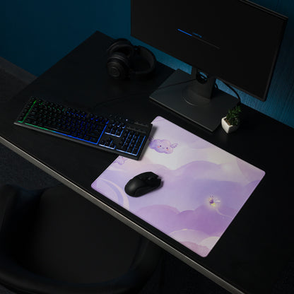 Purple Lavender Clouds Gaming Mouse Pad Cute Girly Style