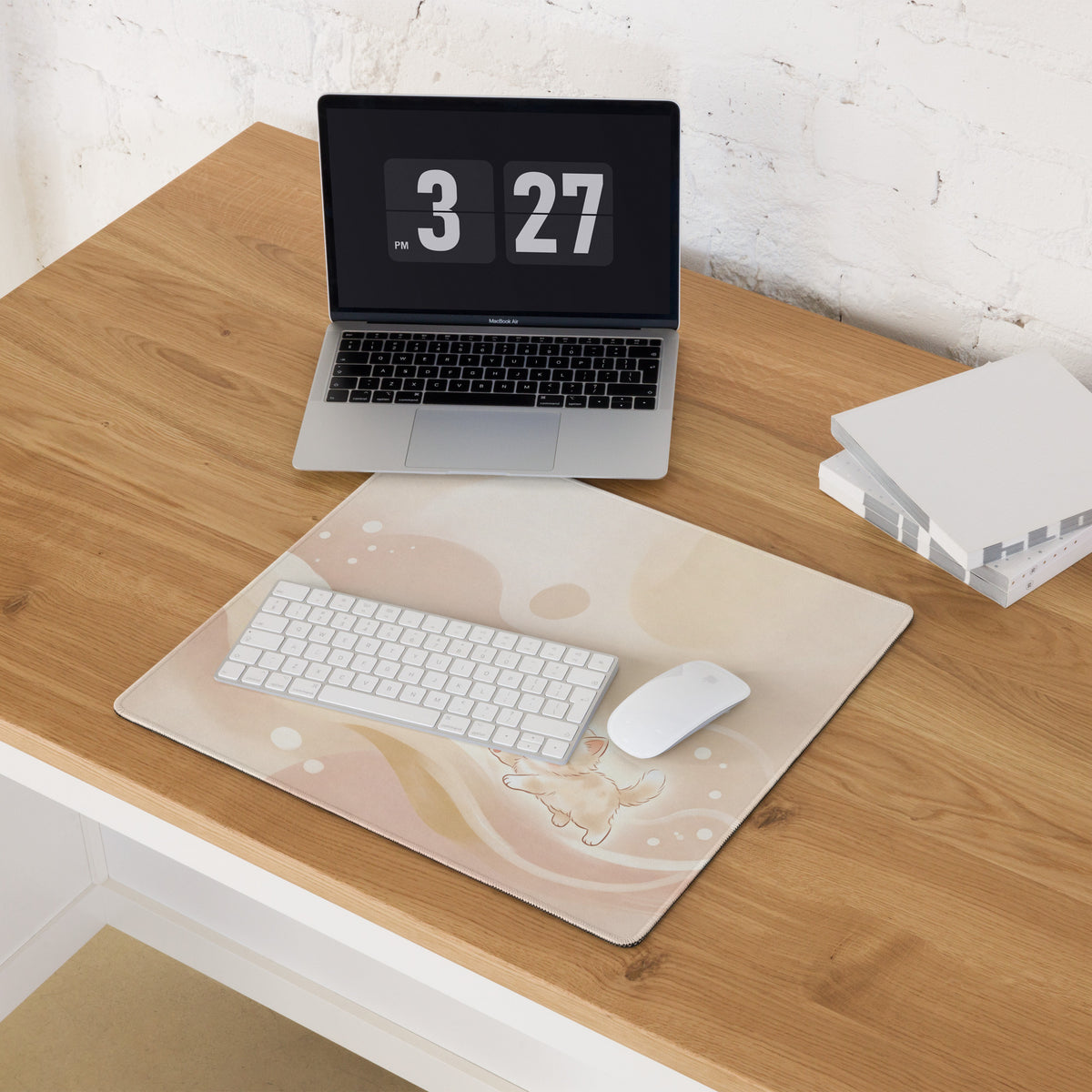 Cute Pink Cat Theme Gaming Mouse Pad