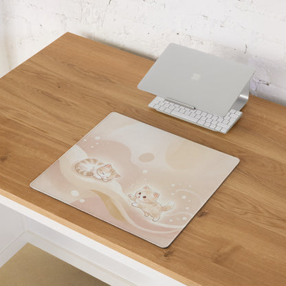 Cute Pink Cat Theme Gaming Mouse Pad