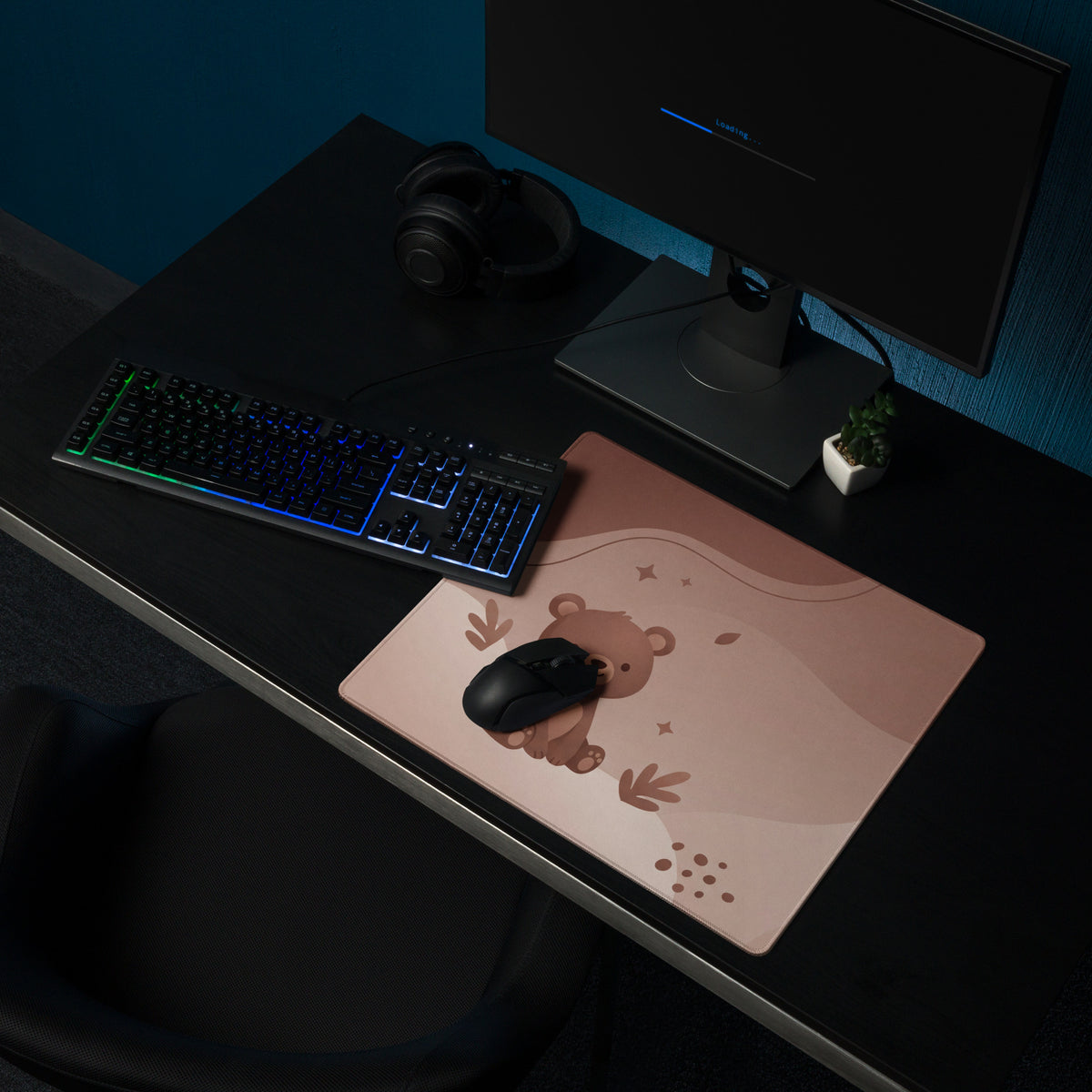 Pink Bear Cute Gaming Mouse Pad